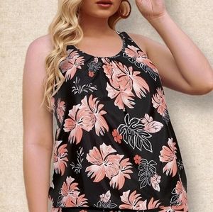 Floral Print Tankini Two-piece SwimsuitWoman Bathing Suit Summer
